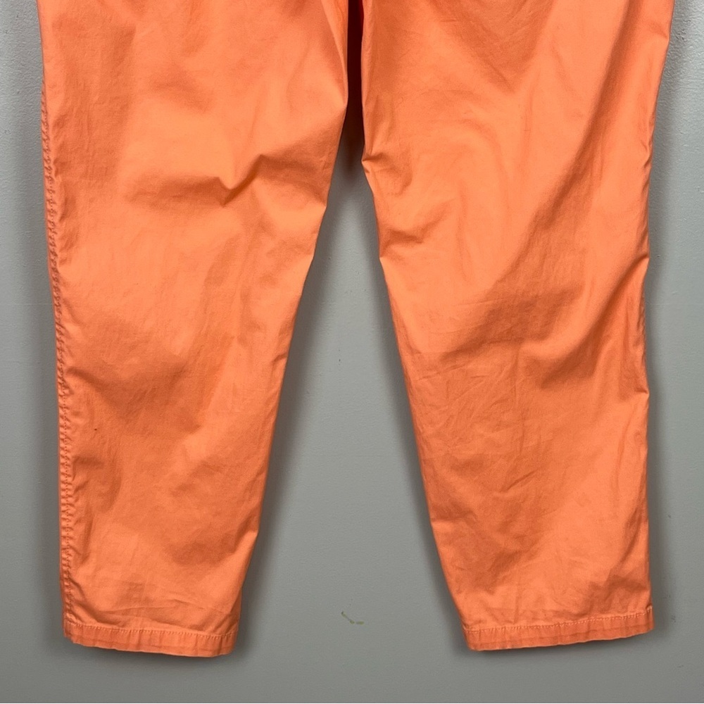 Talbots light orange cotton spandex Relaxed Chino flat front pants, size 16. - Picture 6 of 10